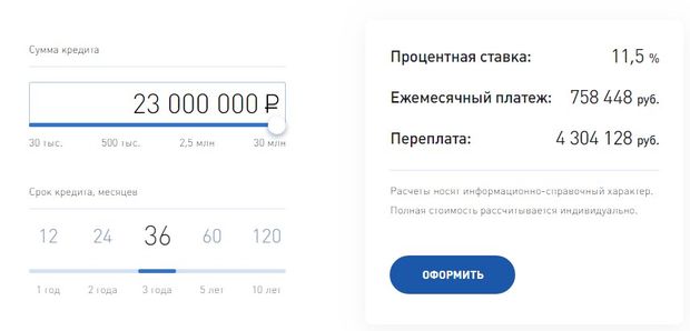 vostbank.ru рассчитать кредит
