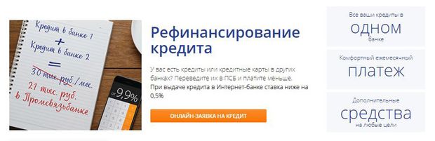 psbank.ru рефинансирование