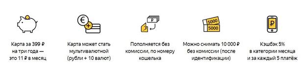Преимущества карты «Яндекс.Деньги»