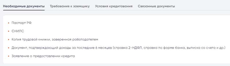 psbank.ru документы для оформления кредита