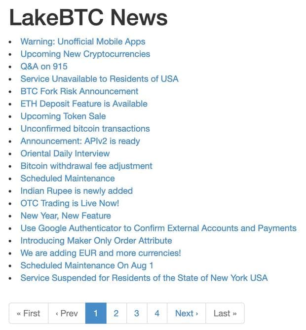 Новости проекта lakebtc.com