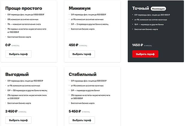 mtsbank.ru тарифы РКО