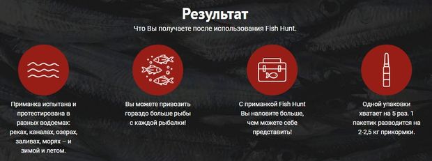 Результаты применения Fish Hunt