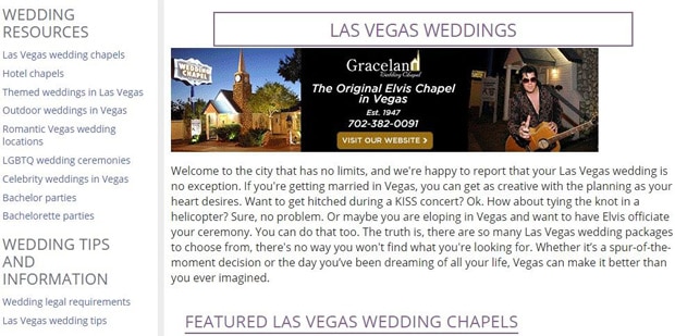 vegas.com организация свадьбы