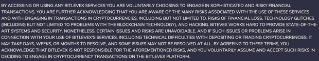 Bitlevex пользовательское соглашение