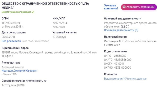 vistacredit.ru регистрационные данные