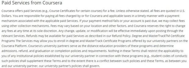Coursera оплата курсов