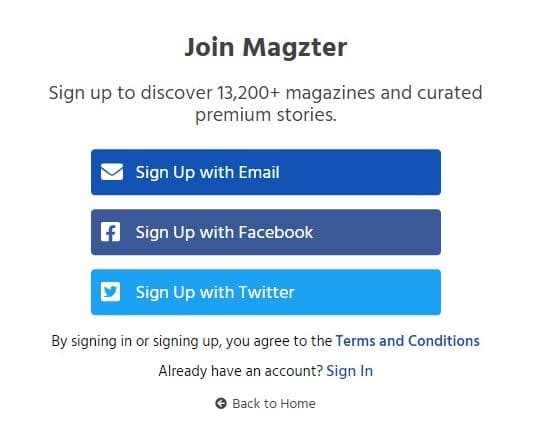 Как зарегистрироваться на сайте magzter.com