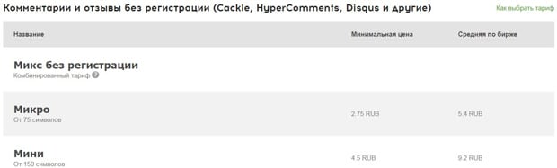 qcomment.ru тарифы