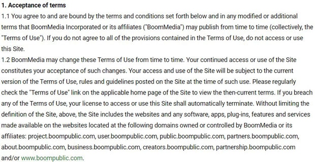 boompublic.com пользовательское соглашение