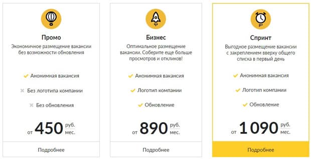 zarplata.ru тарифы сервиса