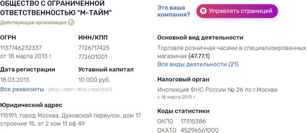 bestwatch.ru информация о компании