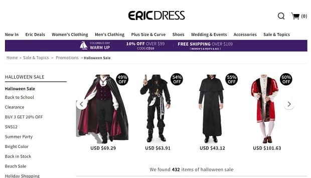 ericdress.com счастливый Хэллоуин