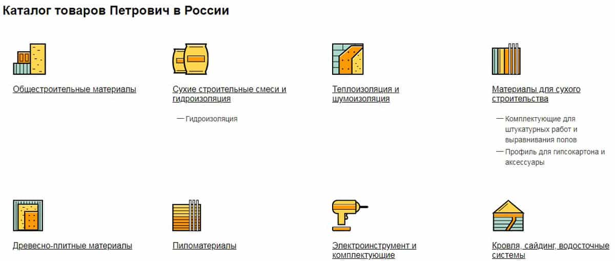 Petrovich каталог товаров