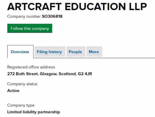 ArtCraft Education регистрационные данные