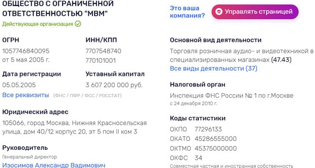 eldorado.ru реквизиты