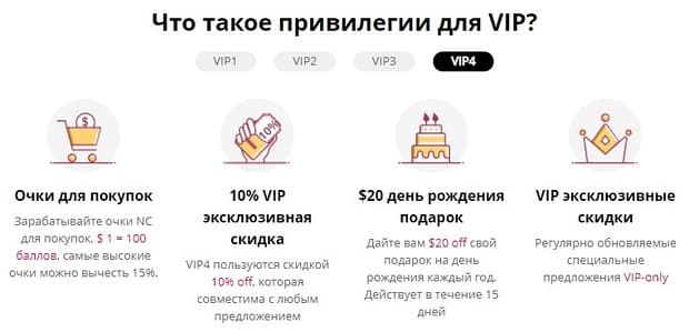 VIP-программа Newchic