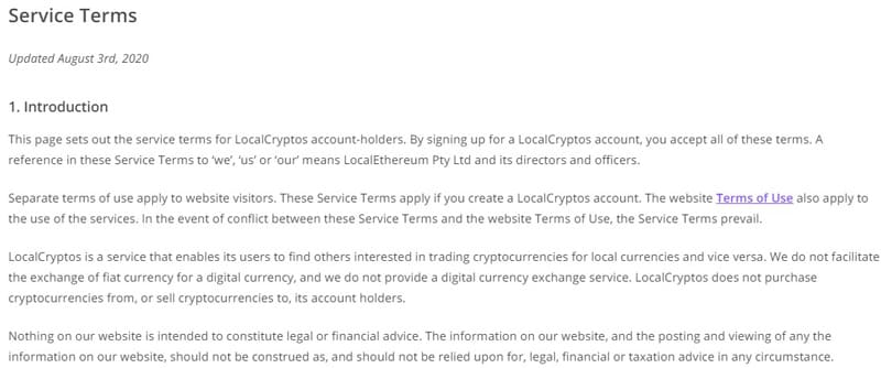 localcryptos.com пользовательское соглашение
