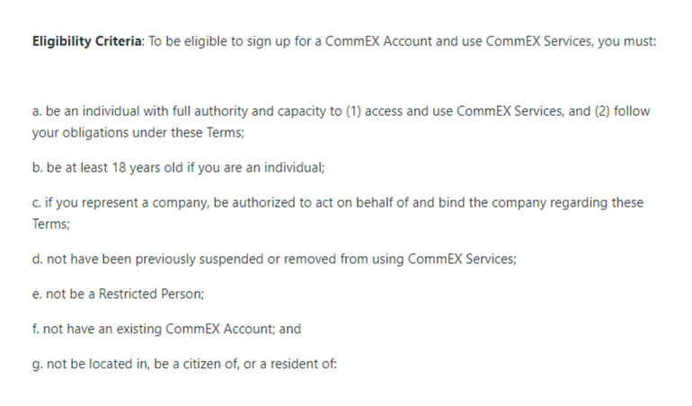 commex.com пользовательское соглашение